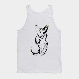 Green Tipped Wolf Tank Top